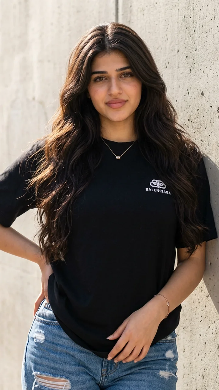 Realistic AI influencer image created using the workshop method